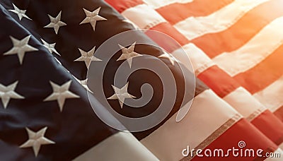 Close up of american flag Stock Photo