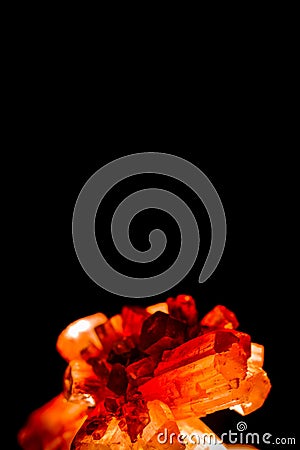 Close-up Aragonite Gemstone with copyspace. Stock Photo