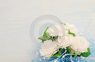 Close up of artificial Jasmine flower bouquet Stock Photo
