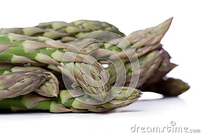 Close up of asparagus on white background Stock Photo