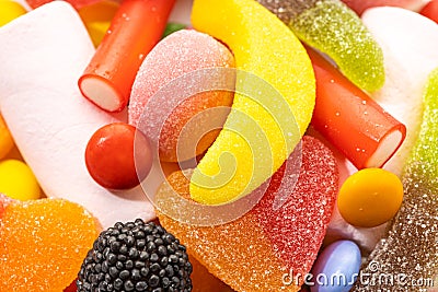 Close up of Assortment candies Stock Photo