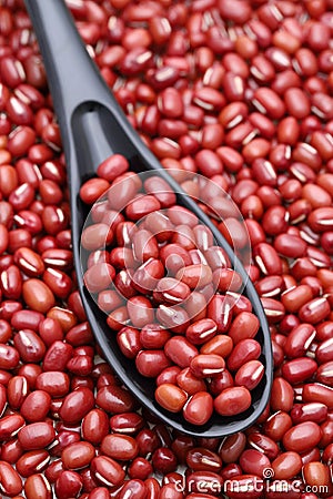 Close up of azuki red beans Stock Photo