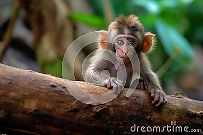 Close up of a baboon sitting. Stock Photo