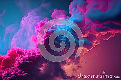 close up, background of abstract color, and atmospheric smoke Stock Photo