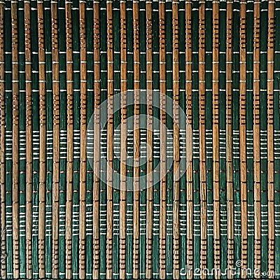 Close up. background image brown bamboo Mat. Stock Photo