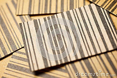 Close-up of a barcodes printed on cardboard Stock Photo