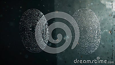 A close-up of a barely visible fingerprint on a transparent surface, representing identity, presence, or forensic themes. Stock Photo