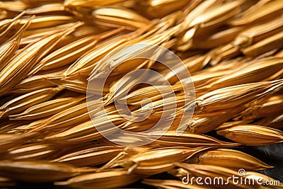 close-up of barley grains used in whisky production Stock Photo