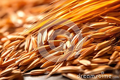 close-up of barley grains used in whisky production Stock Photo