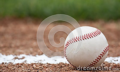 Close-up of a baseball Stock Photo