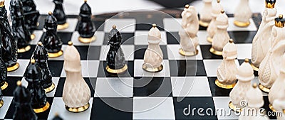 Close up of beautiful chess on table in kitchen. Stock Photo