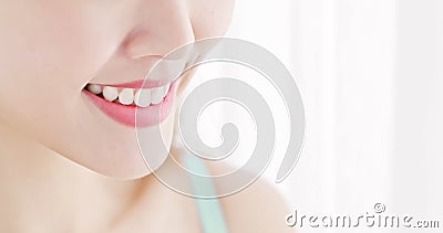Close up woman tooth Stock Photo