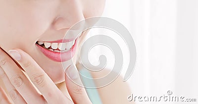 Close up woman tooth Stock Photo