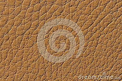 Close-up of beige orange faux leather in the car interior. Background for interior trim comfort Stock Photo