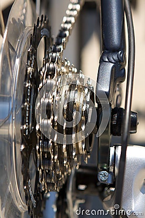 Close up of bicycle spokes Stock Photo