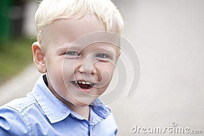 Close up, Blonde baby boy Stock Photo