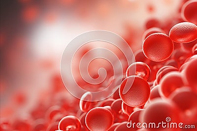 Close up of blood cells in abstract detailed background with copy space for text placement Stock Photo