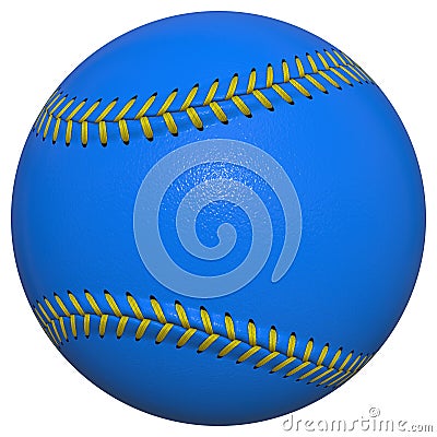 Close-up of blue baseball ball. Advertising for Sports, Sports Betting, Baseball match. Modern stylish abstract ball Stock Photo