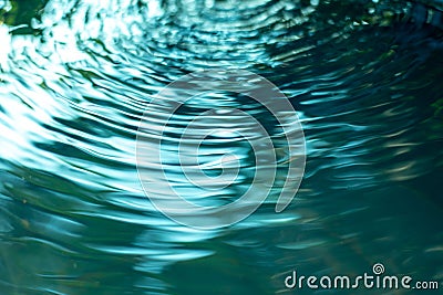 Close up Blue green Water wave surface abstract texture background Stock Photo