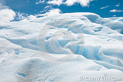 Close-up of blue ice formations on glacier Stock Photo