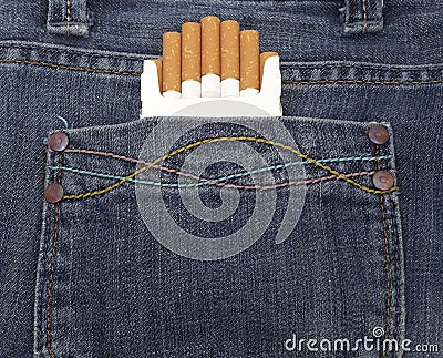 Close up of a blue jeans pocket Stock Photo