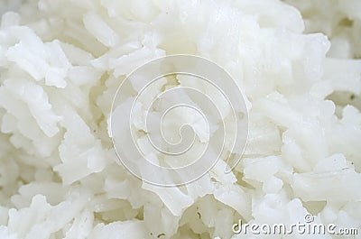 Close-up Boiled rice Stock Photo