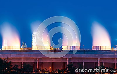 Close-up Boiler stream in refinary plant Stock Photo