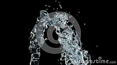 Close-up bonito do córrego da água no movimento lento animação 3D HD completo ilustração do vetor Close-up bonito do córrego da água no movimento lento animação 3D HD completo ilustração do vetor