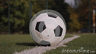 Close Up Of A Soccer Ball On A Green Grass A Little Boy Puts His Foot On Ball Stock Footage Video Of Footwear Shoe Close Up Of A Soccer Ball On A Green Grass A Little Boy Puts His Foot On Ball Stock Footage Video Of Footwear Shoe