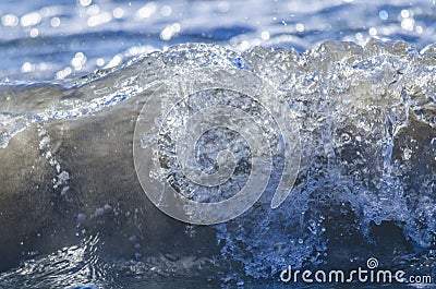 Close-up of small sculptural breaking whitewater Stock Photo