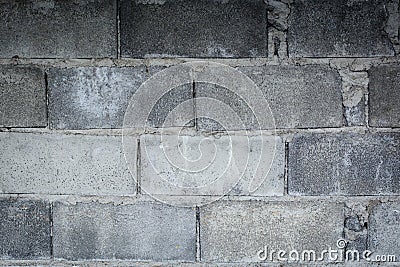 close up Brick wall gray brick With texture Stock Photo