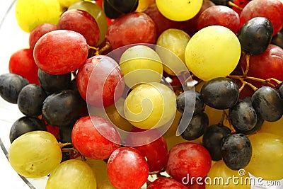 Bright assortment tasty ripe grapes Stock Photo