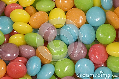 Close-up of bright coloured candy sweets Stock Photo