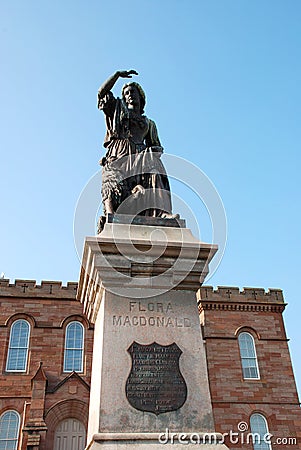 Flora MacDonald Statue Outside Inverness Castle Stock Photo