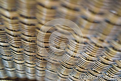 Close up brown bamboo basket texture background Stock Photo