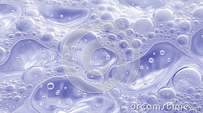 Close-up of bubbles and liquid surface tension, showing fluid dynamics, molecular patterns, and the physics of surface Stock Photo