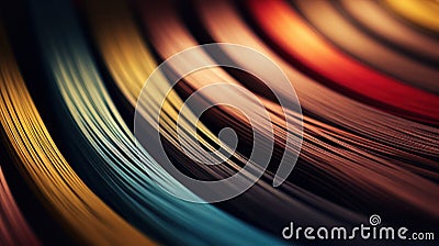 A close up of a bunch of colored wires in different colors, AI Stock Photo