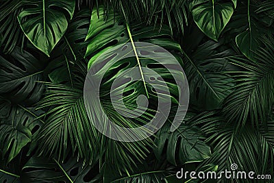 Close Up of Vibrant Green Leaves Stock Photo