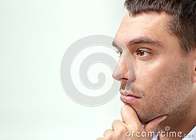 Close up of businessman male face Stock Photo