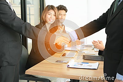 Close up of businessmen shaking hand Stock Photo