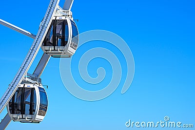 Close up of the cabin of a Ferris wheel at Scheveningen in The Hague, Netherlands Editorial Stock Photo