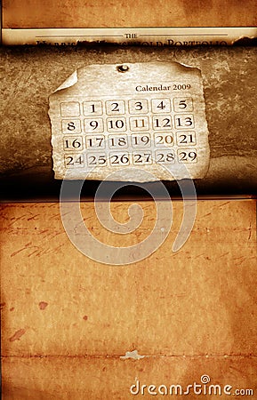 Close up of calendar Stock Photo