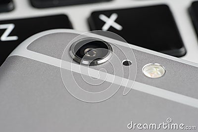 Close-up camera iPhone Editorial Stock Photo