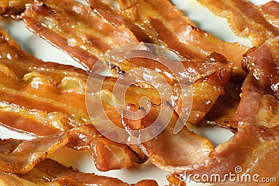 Candied bacon slices Stock Photo