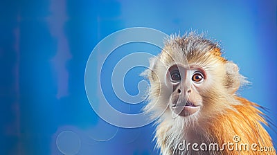 Close-up of a capuchin head. Stock Photo