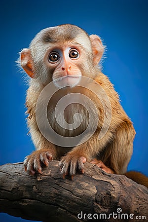 Close-up of a capuchin head. Stock Photo