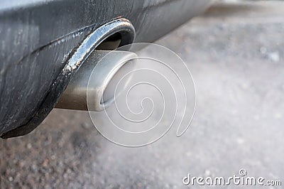 Smoking exhaust from a car Stock Photo