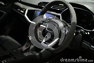 car ventilation system and air conditioning - details and controls of modern car Stock Photo