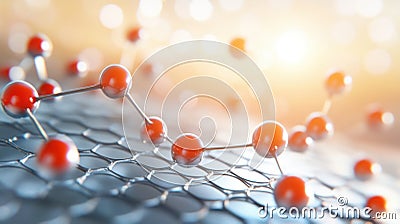 Close-up of Catalyst Surface Showing Nano Interactions With Reactive Particles Under a Microscope Stock Photo