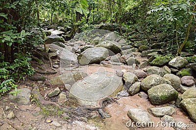 Chan ta then waterfall in Bang Phra, Sriracha, Chonburi, Thailand. Stock Photo